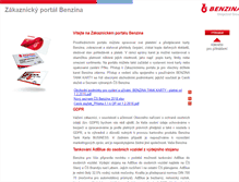 Tablet Screenshot of portal.benzina.cz